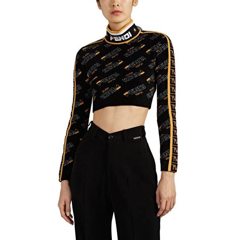 FENDI Velour Cropped Tank Top 